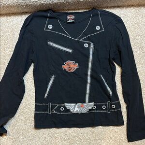 Harley-Davidson Black Long Sleeve Top